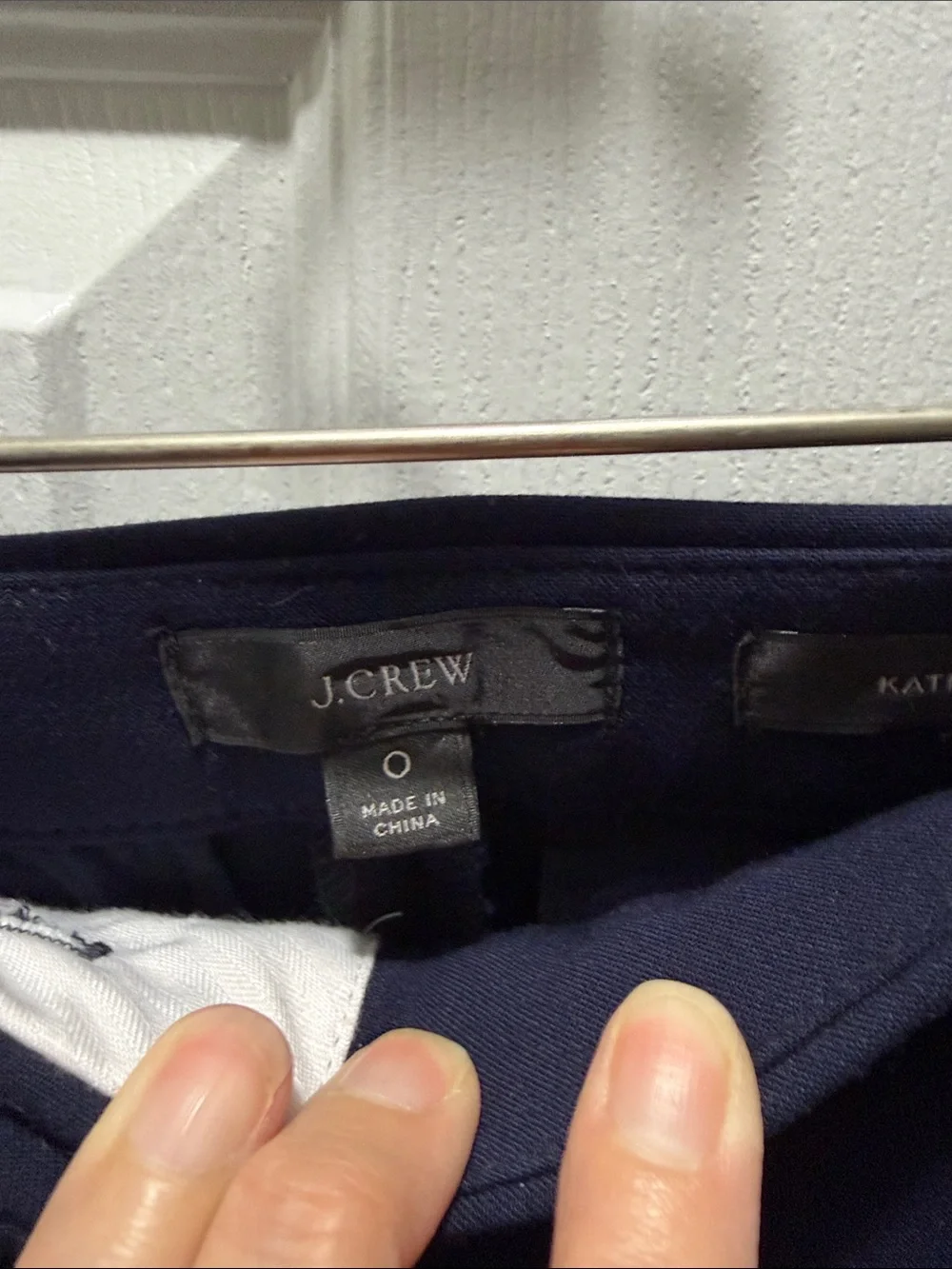 J. Crew Navy “Kate” Tailored Straight Trousers